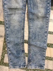 Stylish Blue Acid Wash Jeans