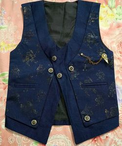 Boys' Floral Print Waistcoat
