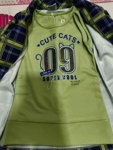 Kids Plaid Jacket &amp; Top Set