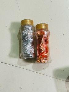 Edible orange & Silver Leaf Set For Resin art