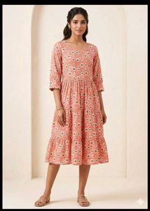 Stylish Floral Print Midi Dress