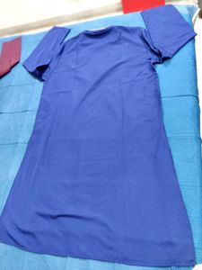 Men's Blue Embroidered Kurta