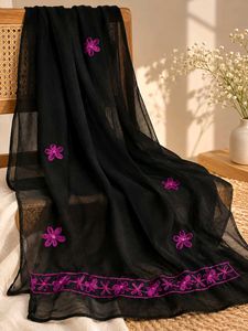 Lucknow Chikankari Black Dupatta / Stole