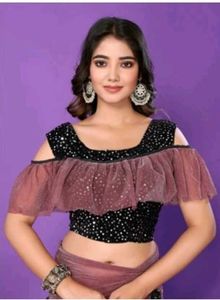 Elegant Mauve Velvet Saree