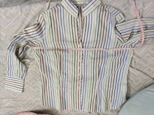 2 White Polka Dot Button-Up Shirt