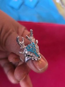 Sparkling Deer Head Ring