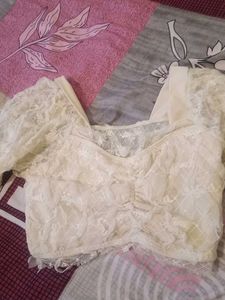 Elegant White Lace Crop Top