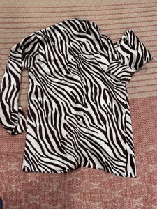 satin zebra shirt