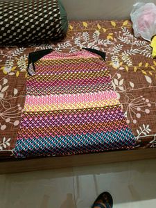 Vibrant Geometric Print Tunic Top