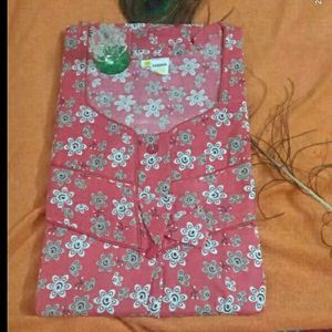 Feeding Nighty Center Button. 2 Sides Zips