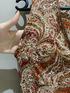 Paisley Print Ruched Top