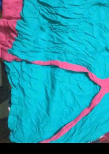 Teal and Pink Striped Kurta