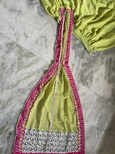 Green Lehenga&amp; designer Dupatta