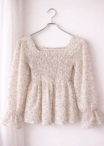 🎀 Floral Smocked Peplum Top 🎀