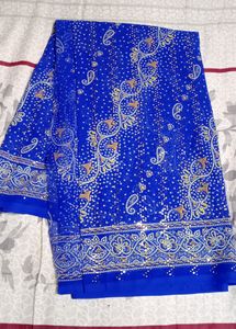 Dark Blue 🔵 Silk Simple Saree