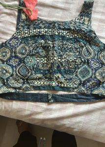 Stylish Blue Print Blouse