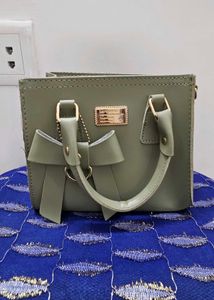 Chic Olive Green Bow Handbag