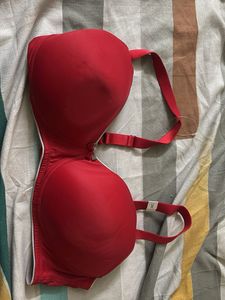 Red Padded Bra