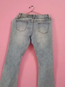 Ripped Flare Jeans