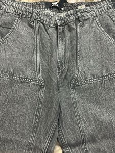 Grey Acid Wash Jeans