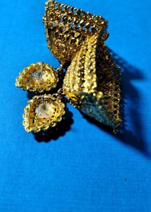Golden Oxidised Big Jhumkas