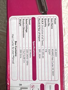 AGARO Hair Curler 9mm