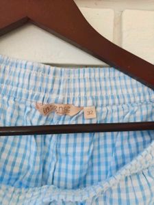 Cute Blue Gingham Pajama Set