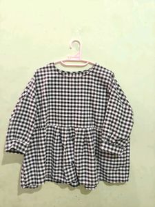 Cute Gingham Check Top
