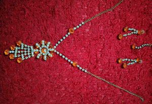 Sparkling Orange & Crystal Jewellery Set