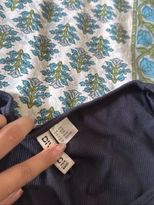 xs Blue Fitted crop Top
