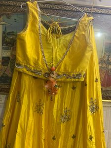 Yellow Embroidered Lehenga Choli Set