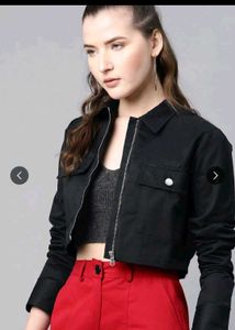 Stylish Black Cropped Jacket