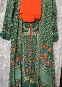 Shiffon Kurta Leggings And Duptta Set