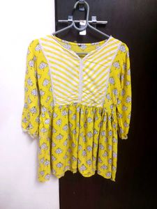 yellow short kurti