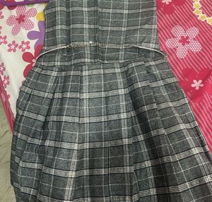 Cute Plaid Girls' Dress
