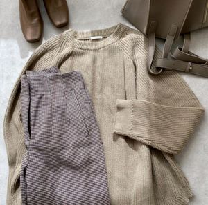 Authentic GU By Uniqlo(Japan) Beige Knit Pullover