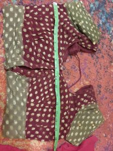 heavily Embroidered Chiffon Brocade saree free gift  with this