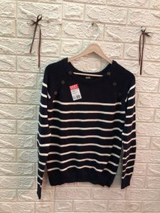 Striped Knit Pullover Sweater🇺🇸