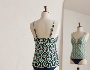 Retro Print Tankini Top