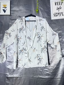 Boho Floral Print V-Neck Top