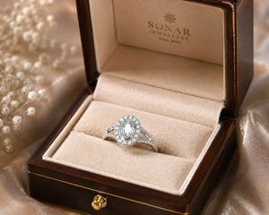 💎 925 Sterling Silver Oval Sparkle Ring