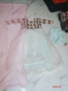 Elegant White Kurta Set with Pink Dupatta