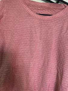 Cozy Pink Knit Sweater