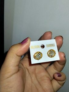 Elegant Square Crystal Stud Earrings