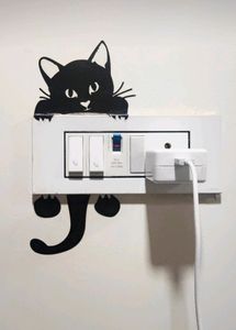 Cute Cat PVC Vinyl Decor Switch Board Wall Sticker