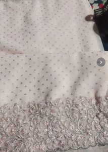 Light Pink Embroidered Saree