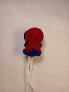 Spiderman crochet keychain