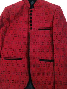 Stylish Red Bandhgala Jacket