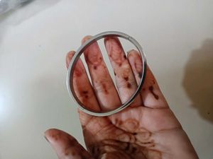 Stylish Silver Bangle Steel Kada Unisex 1piece
