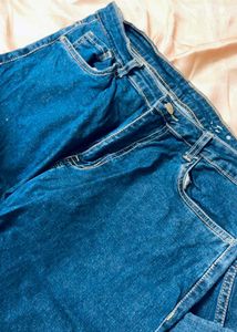 Blue baggy Denim Wide Leg Jeans